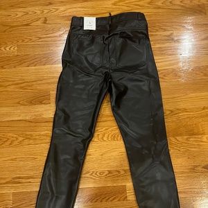 Size S High Rise Faux Leather pant